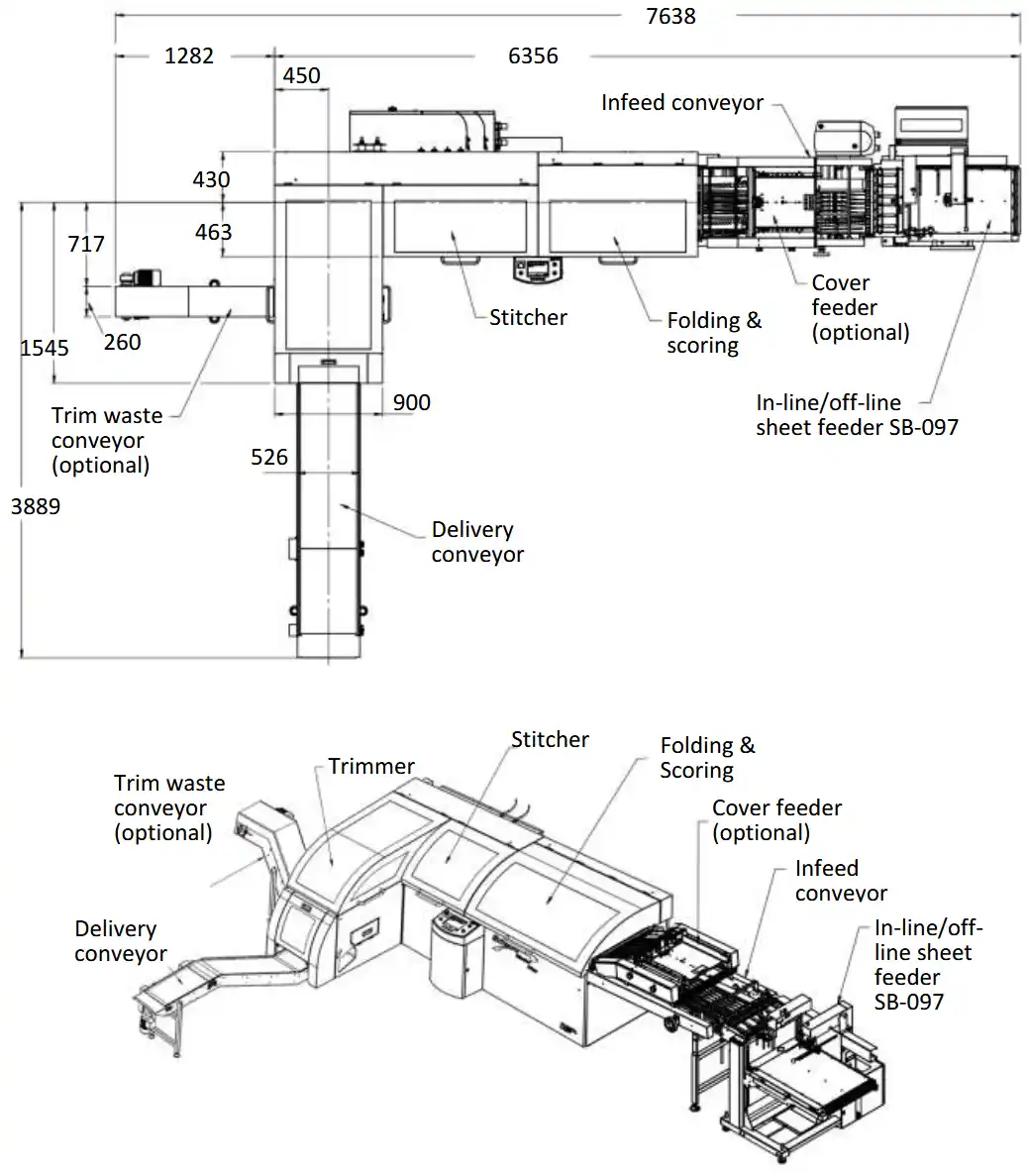 Smart-binder sb-2XW and SB-3XW with SB-097 Floor Plan