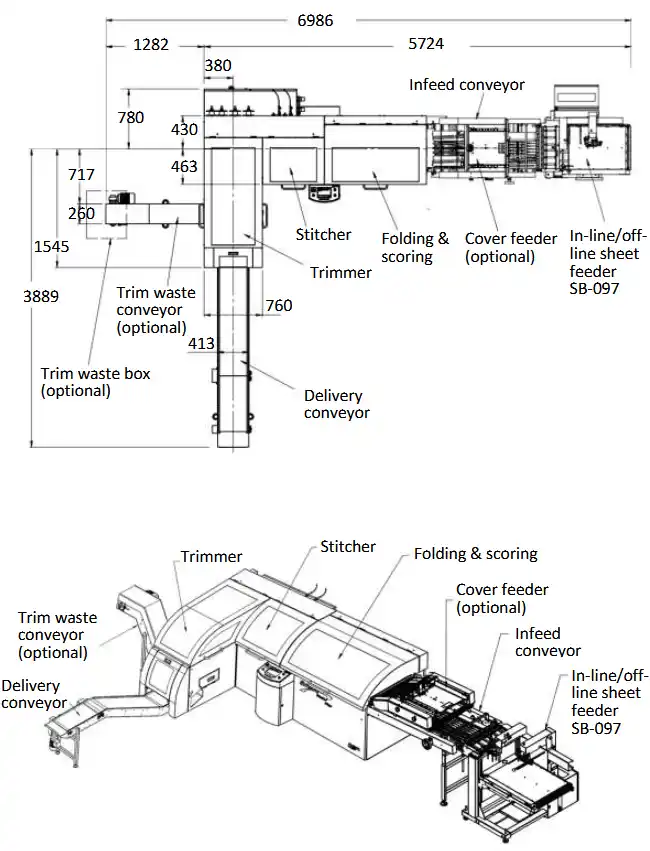 Smart-binder with SB-097 sheet pile feeder