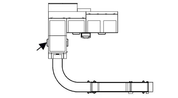 Trimmer waste collection chute TCC-100 floor plan